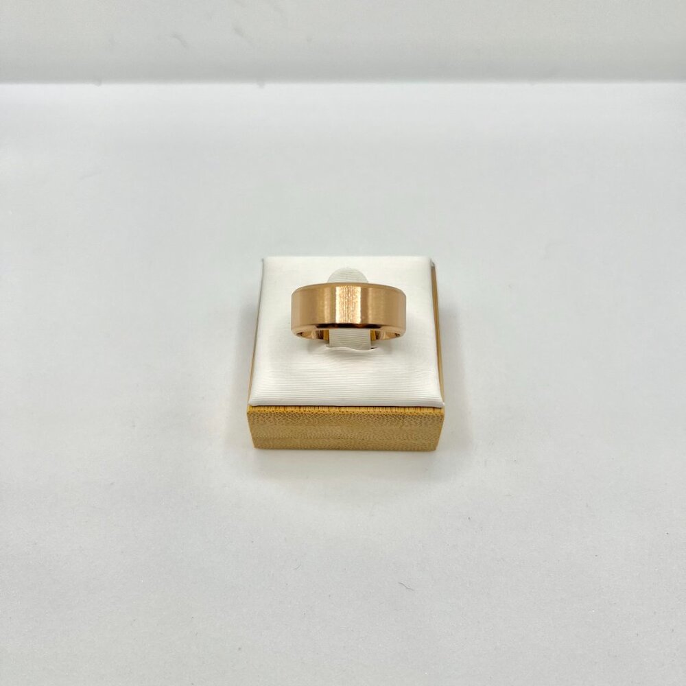 Rose Gold Stainless Steel Ring - size 7